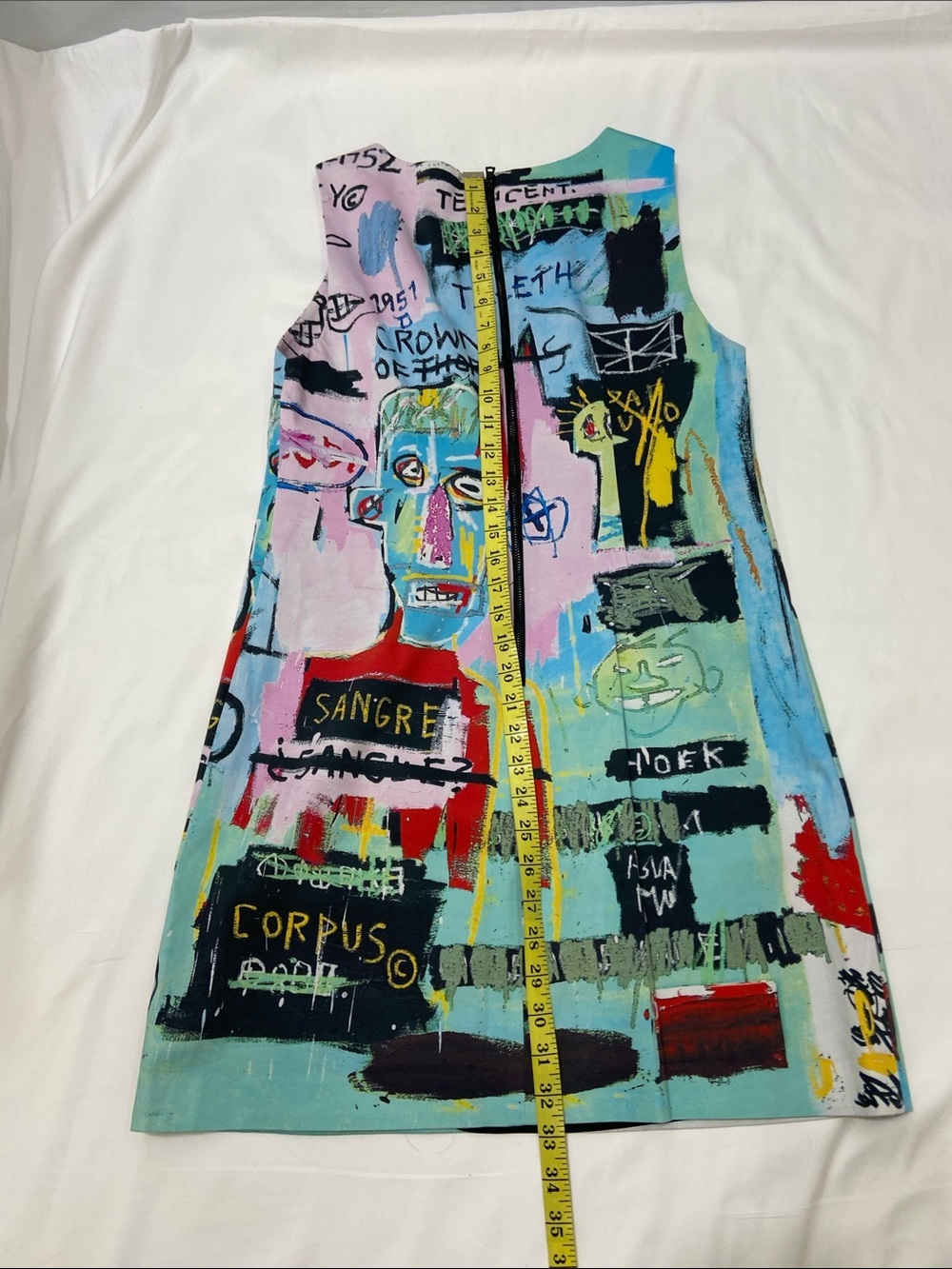 Alice + Olivia Basquiat Sleeveless Multicolored Printed Shift Dress - .Size-8 - Picture 9 of 12